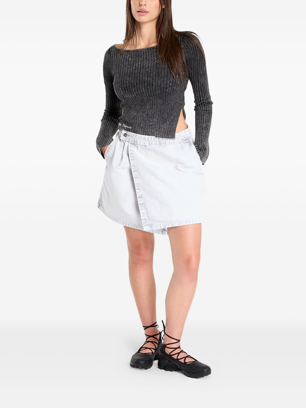 Emery wrap-front mini skirt - 2