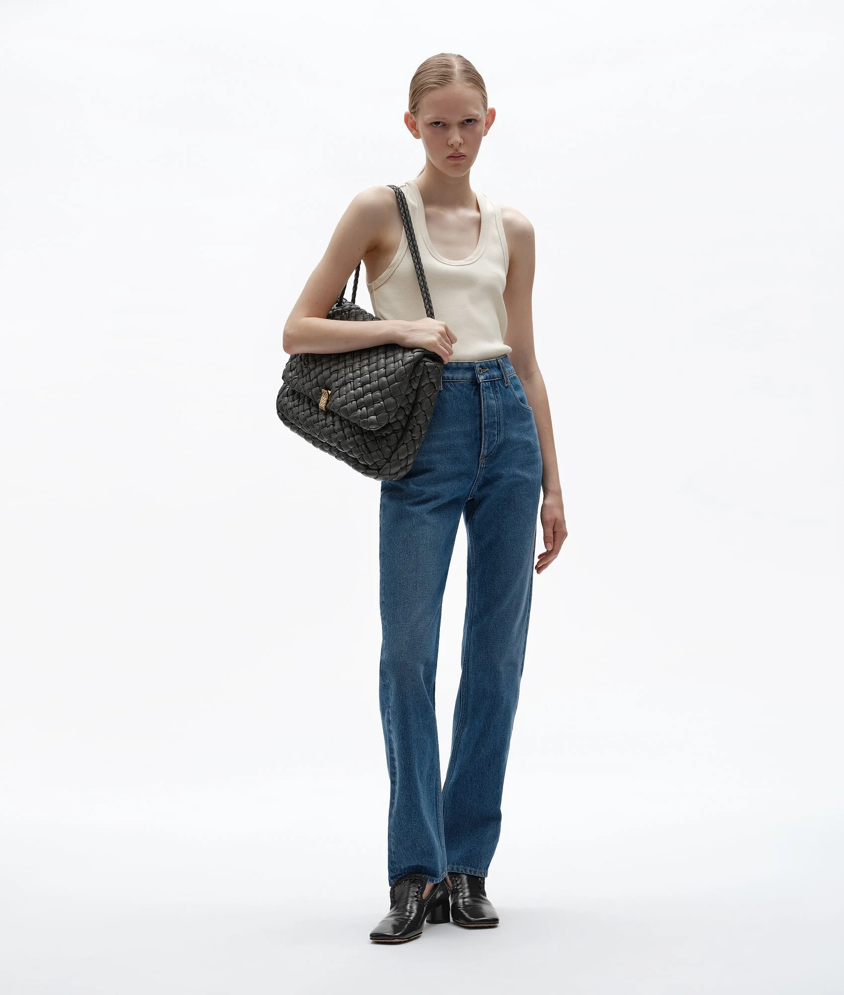 Medium Indigo Straight Leg Jeans - 1