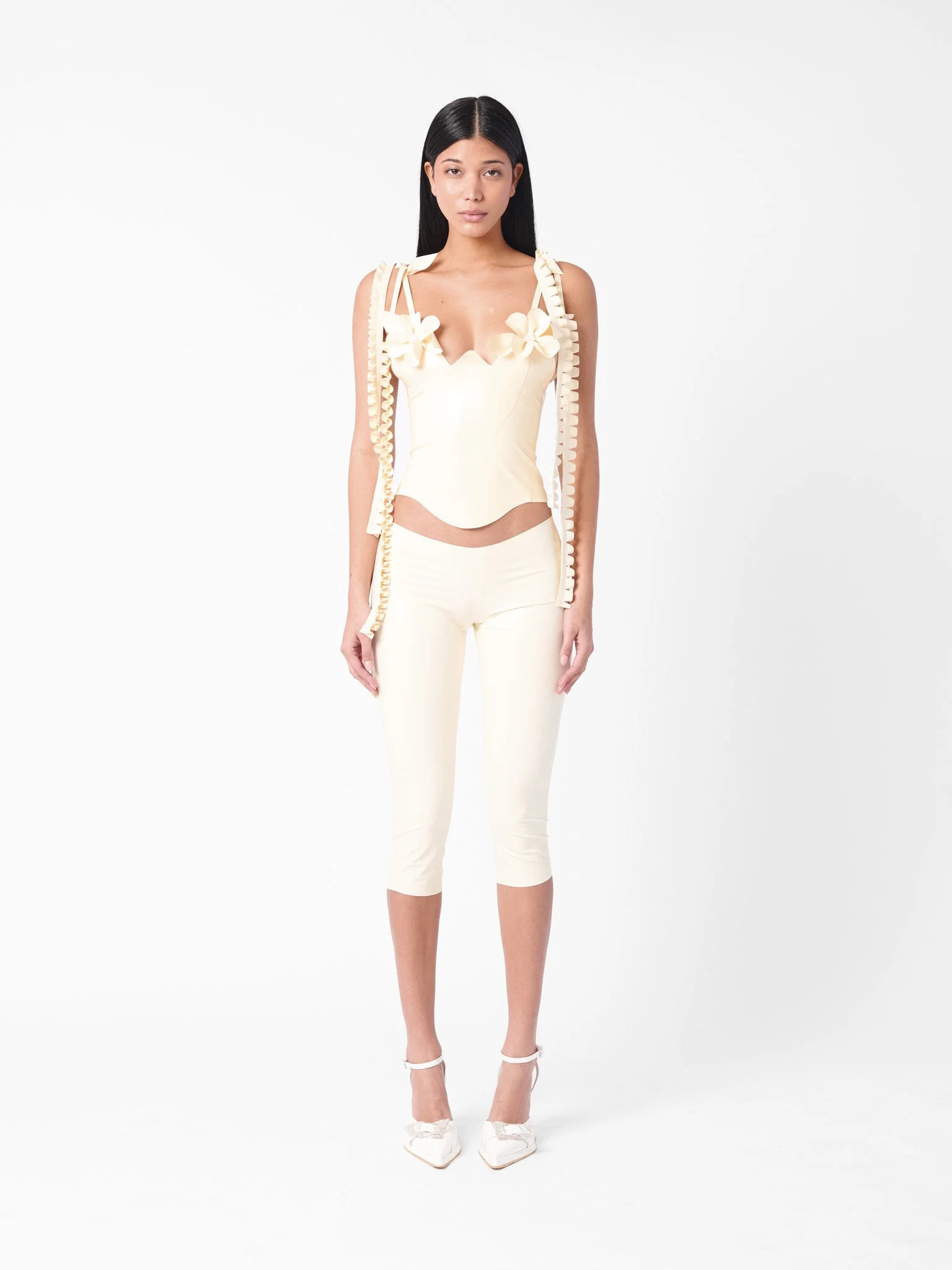 ANNAMARIA LATEX TOP WHITE - 1