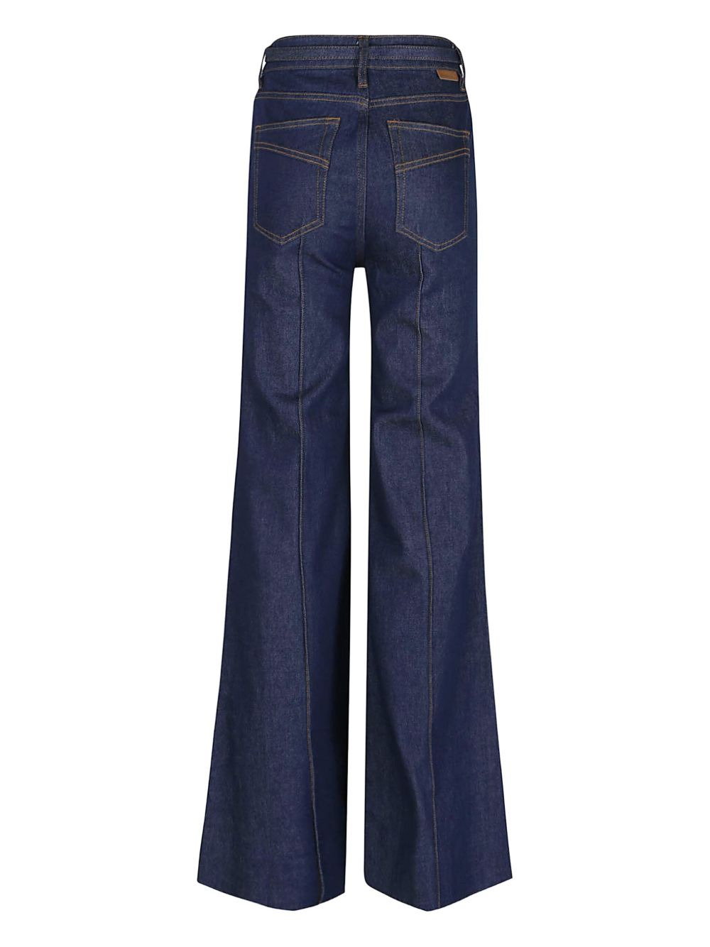 belted-embellishment panel denim jeans - 2