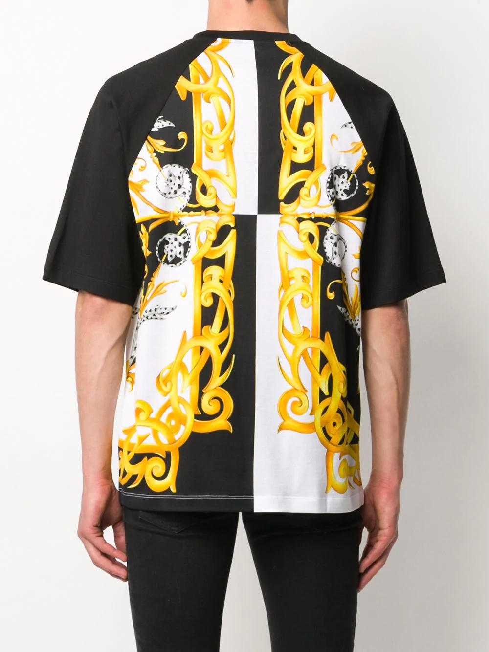 baroque print raglan T-shirt - 4