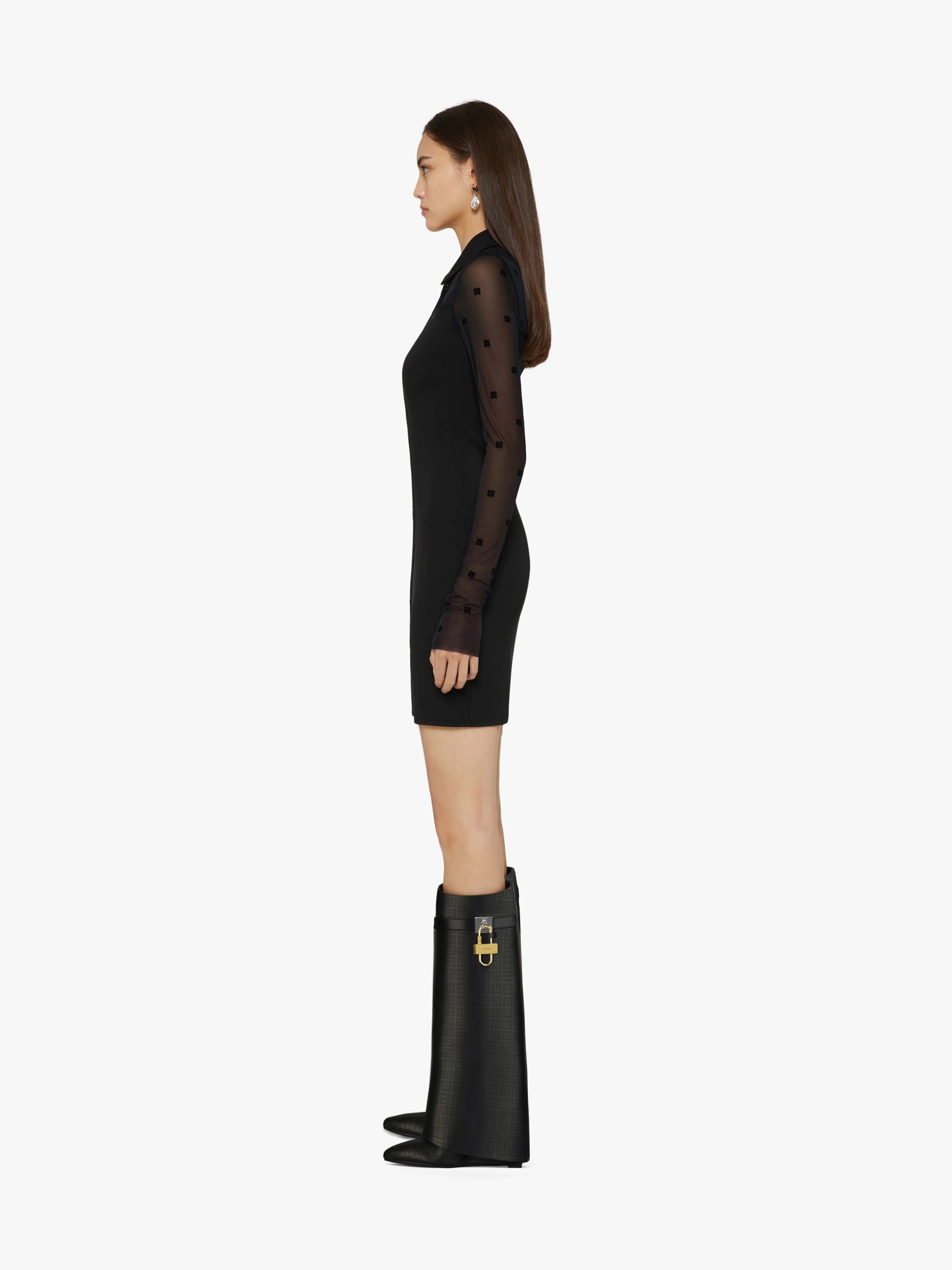 SHARK LOCK PANT BOOTS IN PERFORATED LEATHER - 2