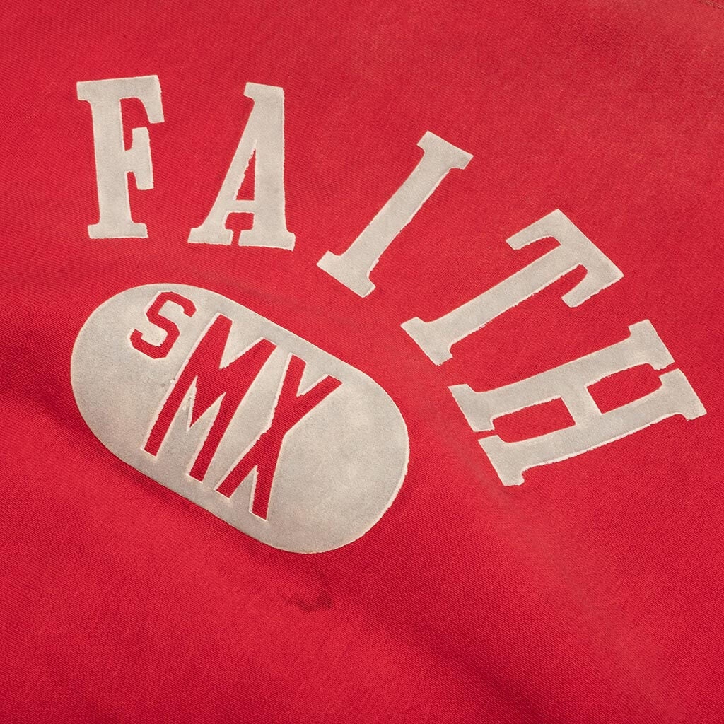 FAITH CREW SWEATER - RED - 3
