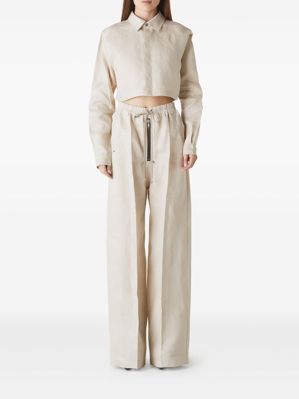 drawstring zip-fly trousers - 2