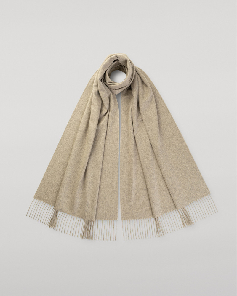 Grey Recycled Cashmere Scarf 1