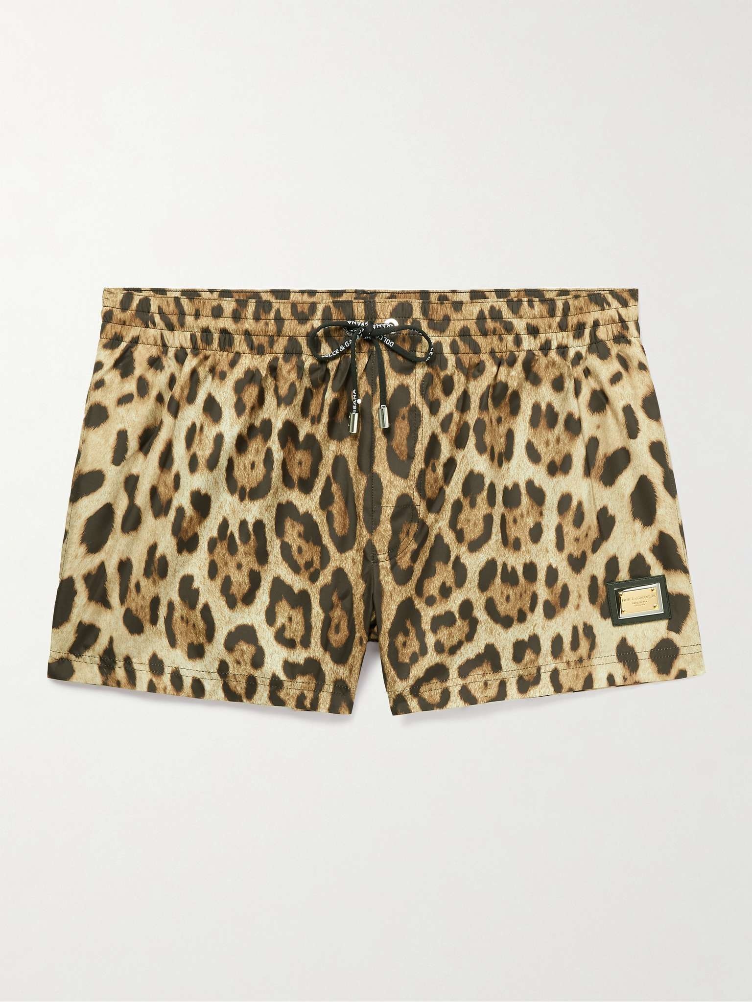 Slim-Fit Short-Length Leopard-Print Swim Shorts - 1