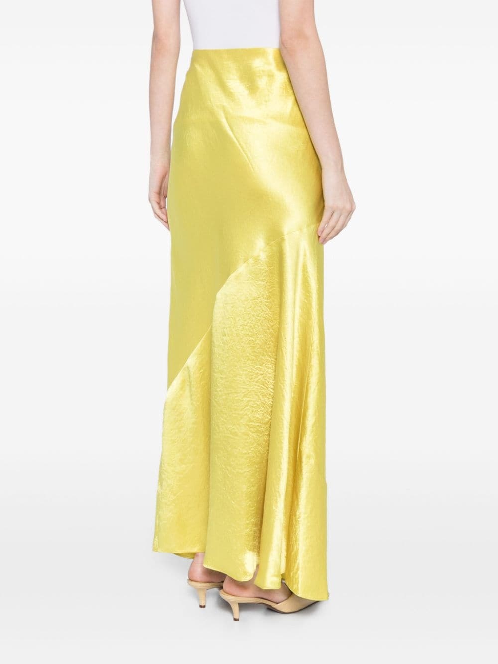 A-line satin midi skirt - 4