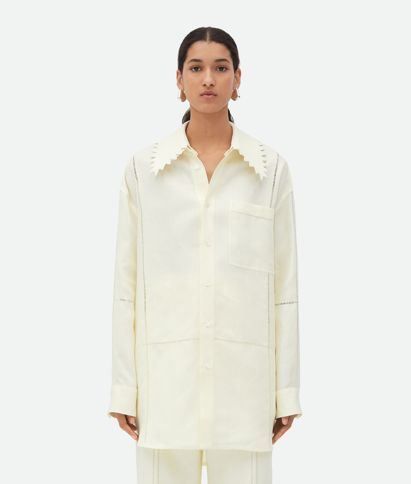 English Embroidery Linen Shirt - 1