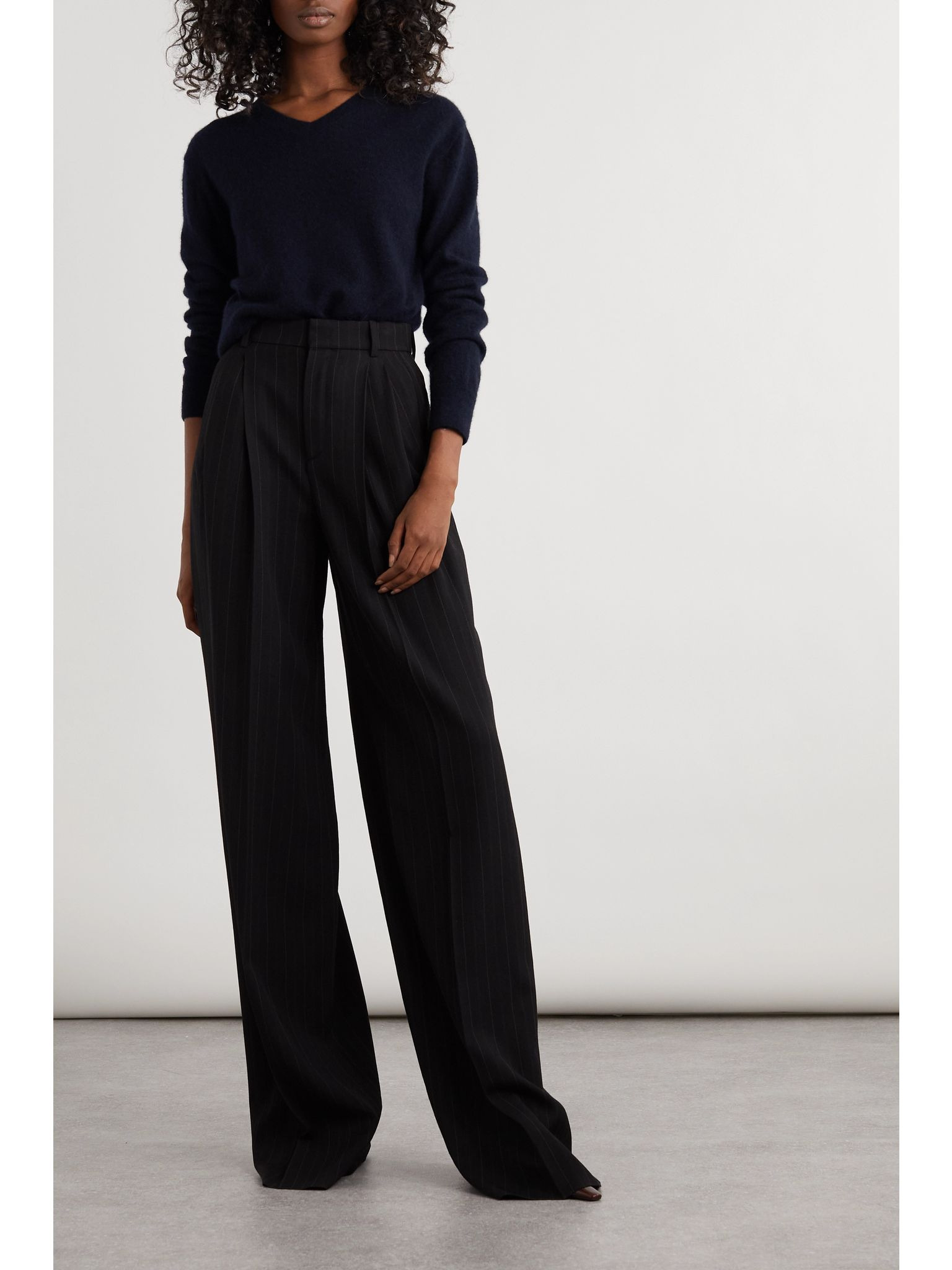 Cashmere and silk-blend sweater Midnight blue - 2