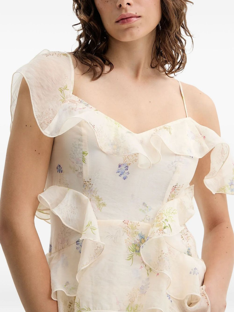 floral-print ruffled dress 4