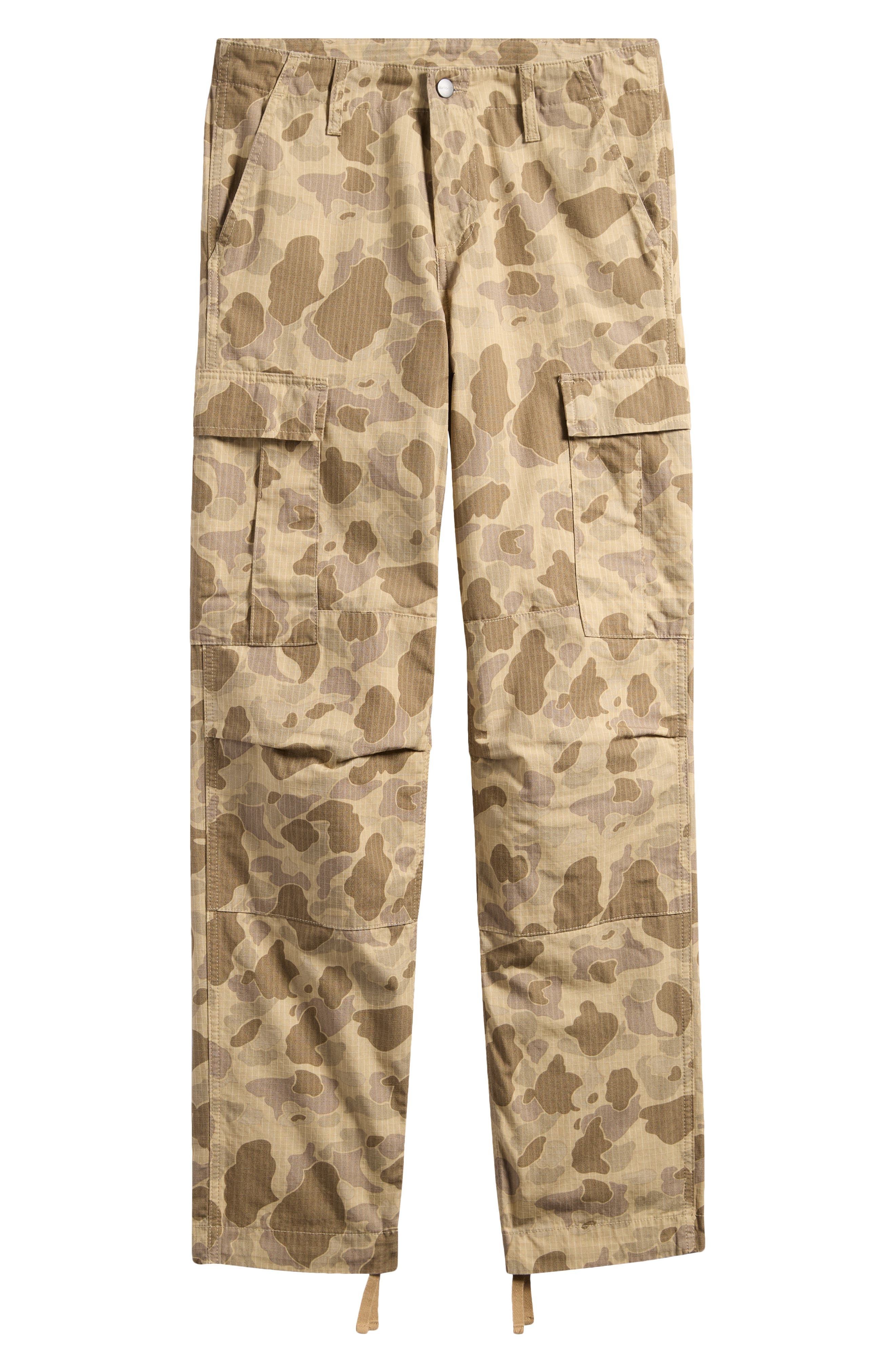 Carhartt Work In Progress Men's Camo Ripstop Cargo Pants in Camo Duck Desert Rinsed at Nordstrom - 4