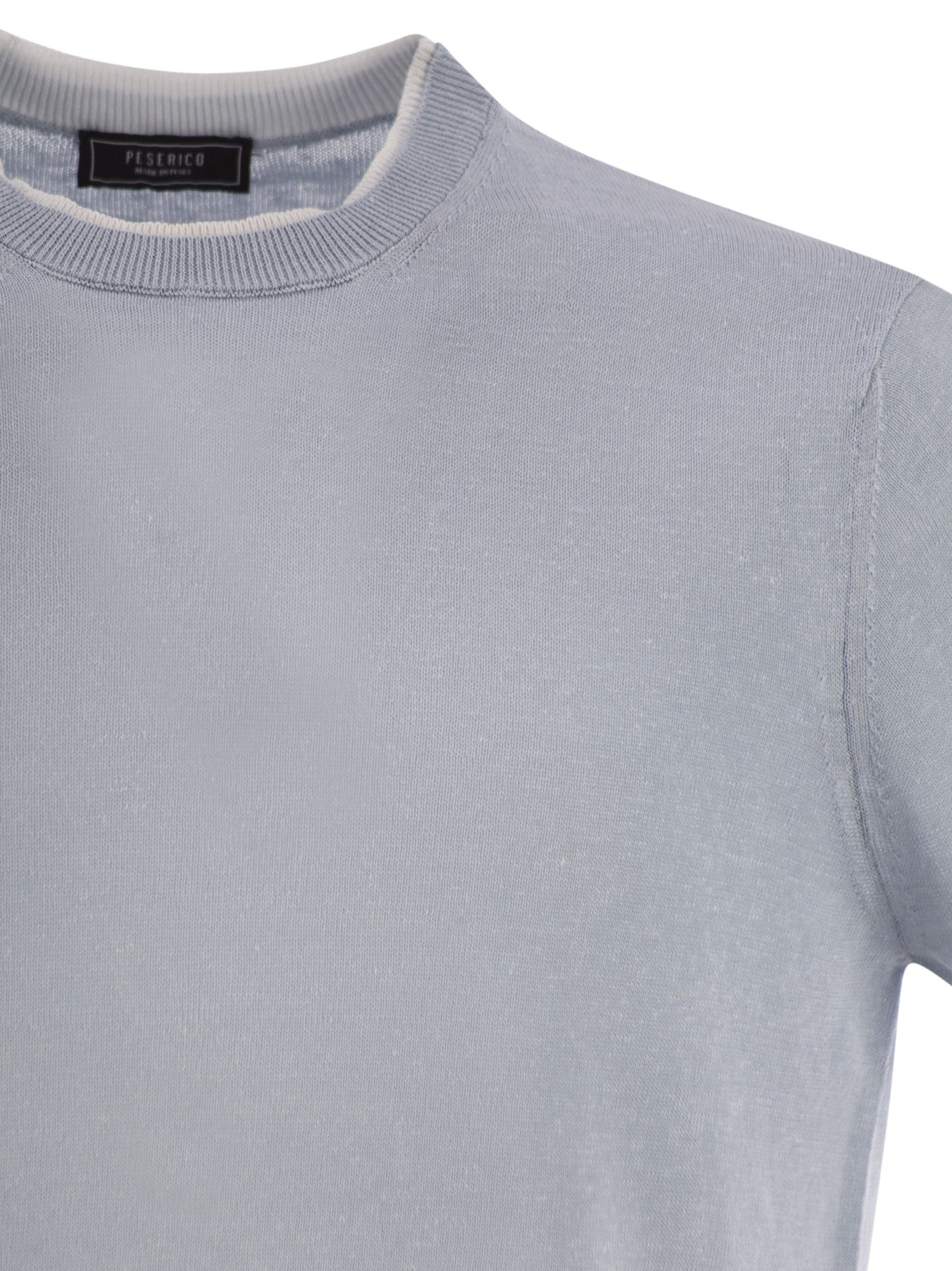 Peserico - Peserico Men T-Shirt In Linen And Cotton Yarn - 4