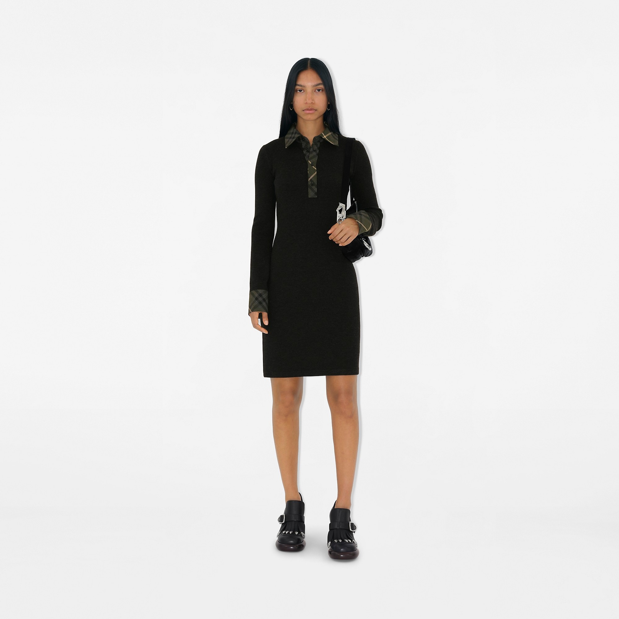 Wool Shirt Dress - 2