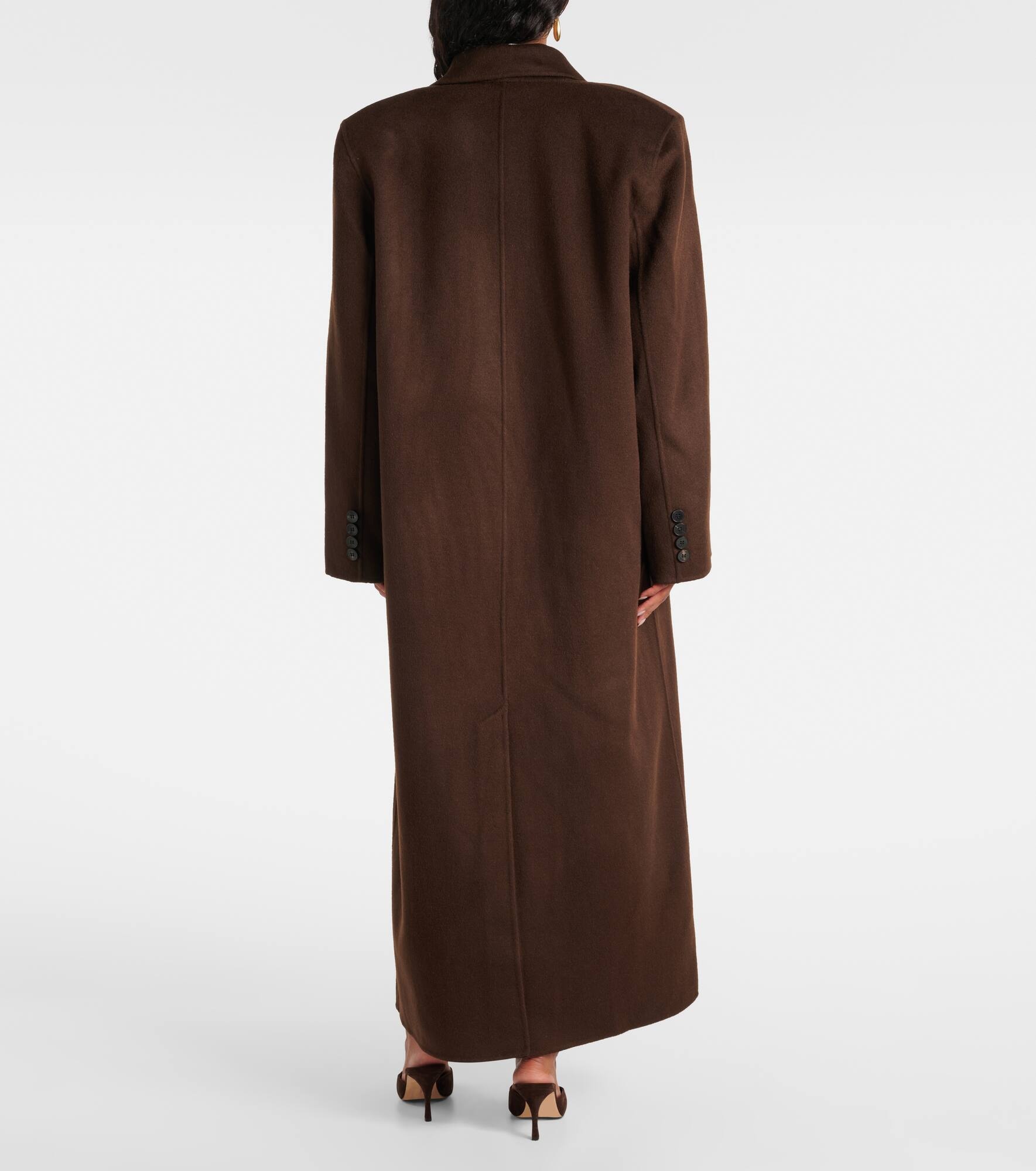 Gaia double-breasted wool-blend coat - 3