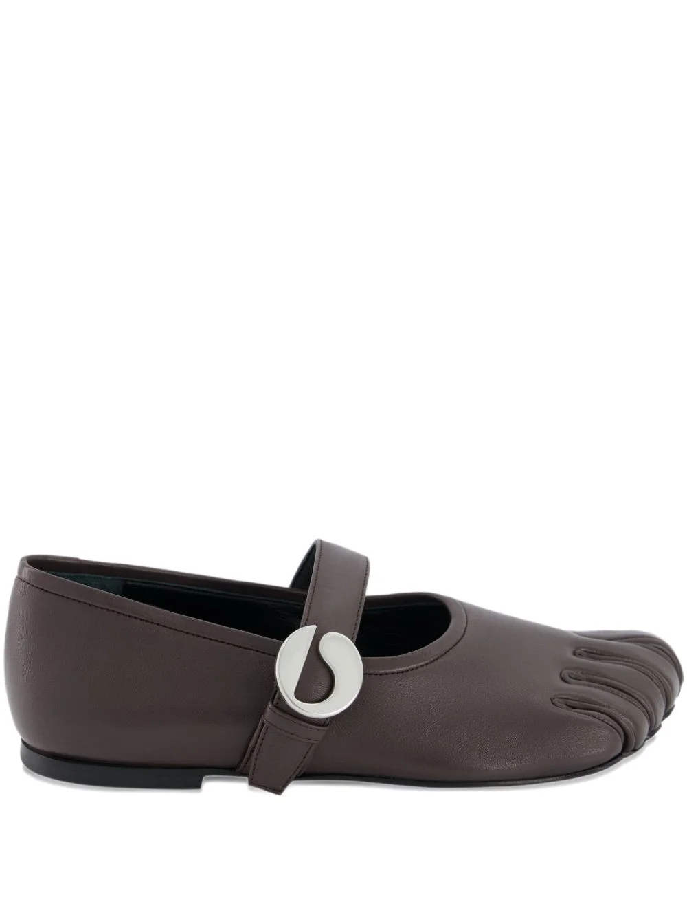 toe-detail buckle ballet flats - 1