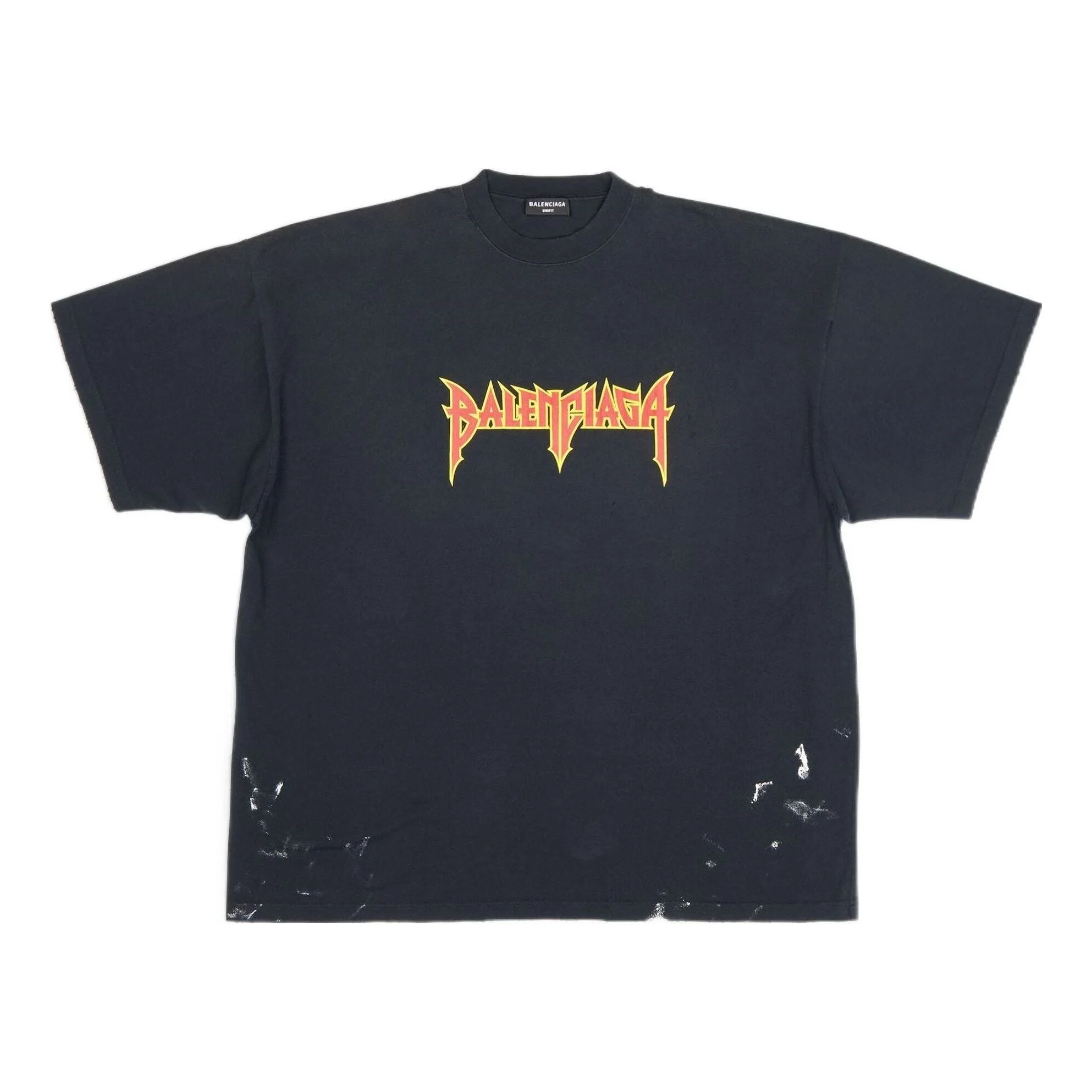 Balenciaga Metallica Short Sleeve T-Shirt Oversized Fit 'Black Orange' 694576TMV880105 - 1