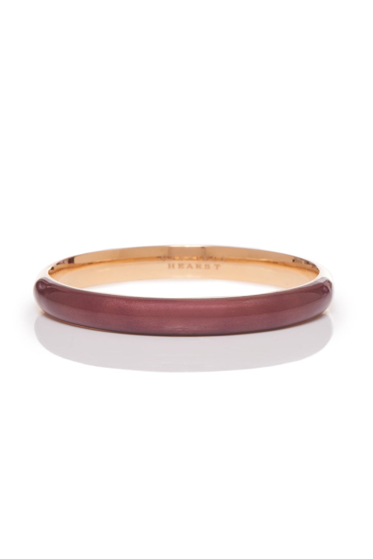 Vitreous Brown Enamel & 18K Gold Bangle - 1