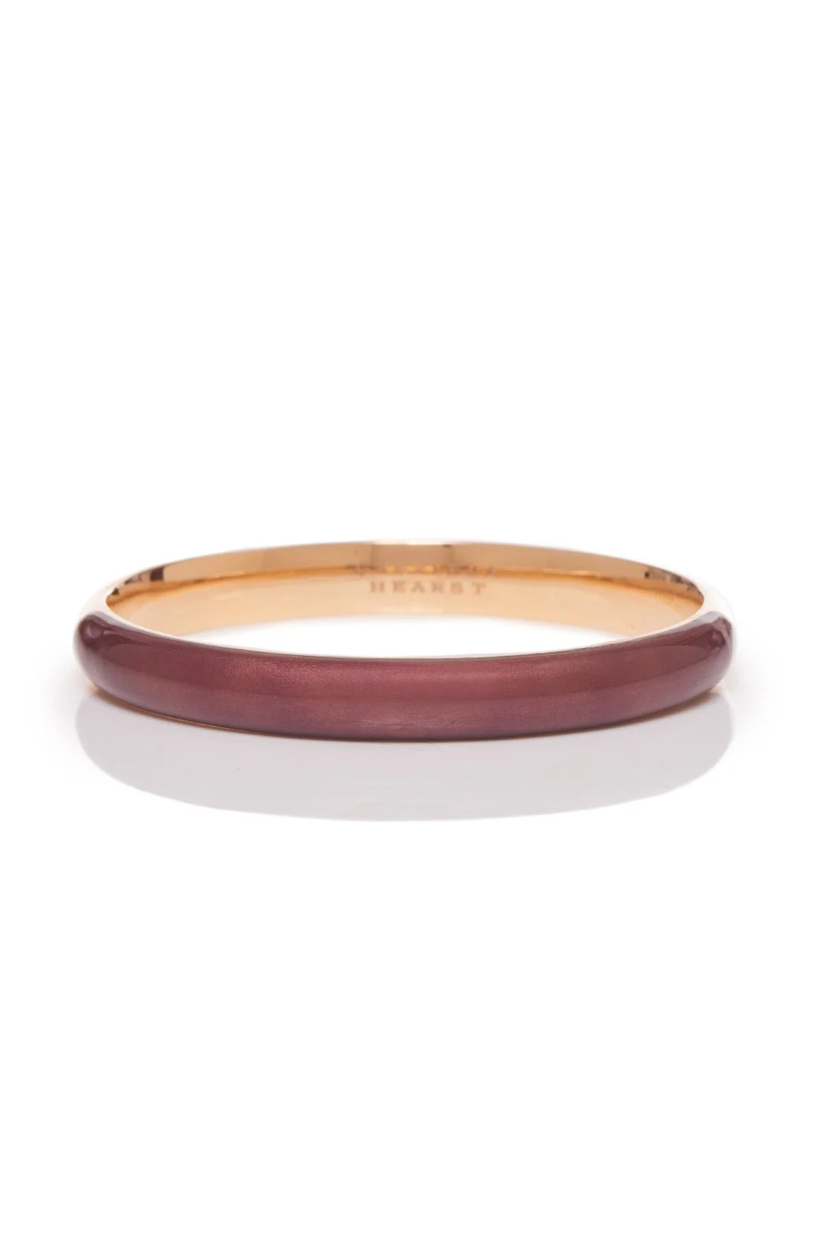 Vitreous Brown Enamel & 18K Gold Bangle - 1
