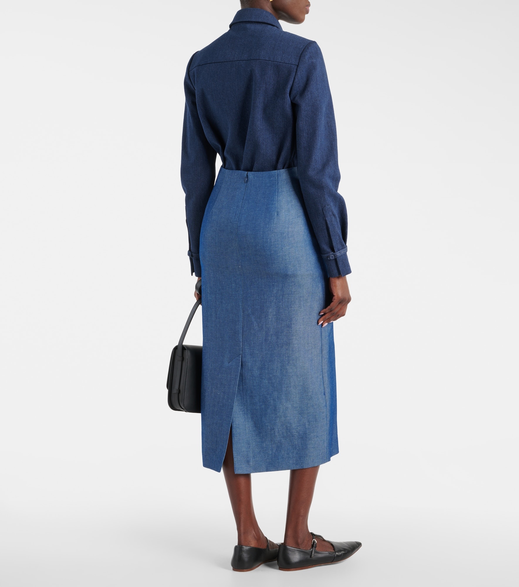 Manuela wool and linen maxi skirt - 3