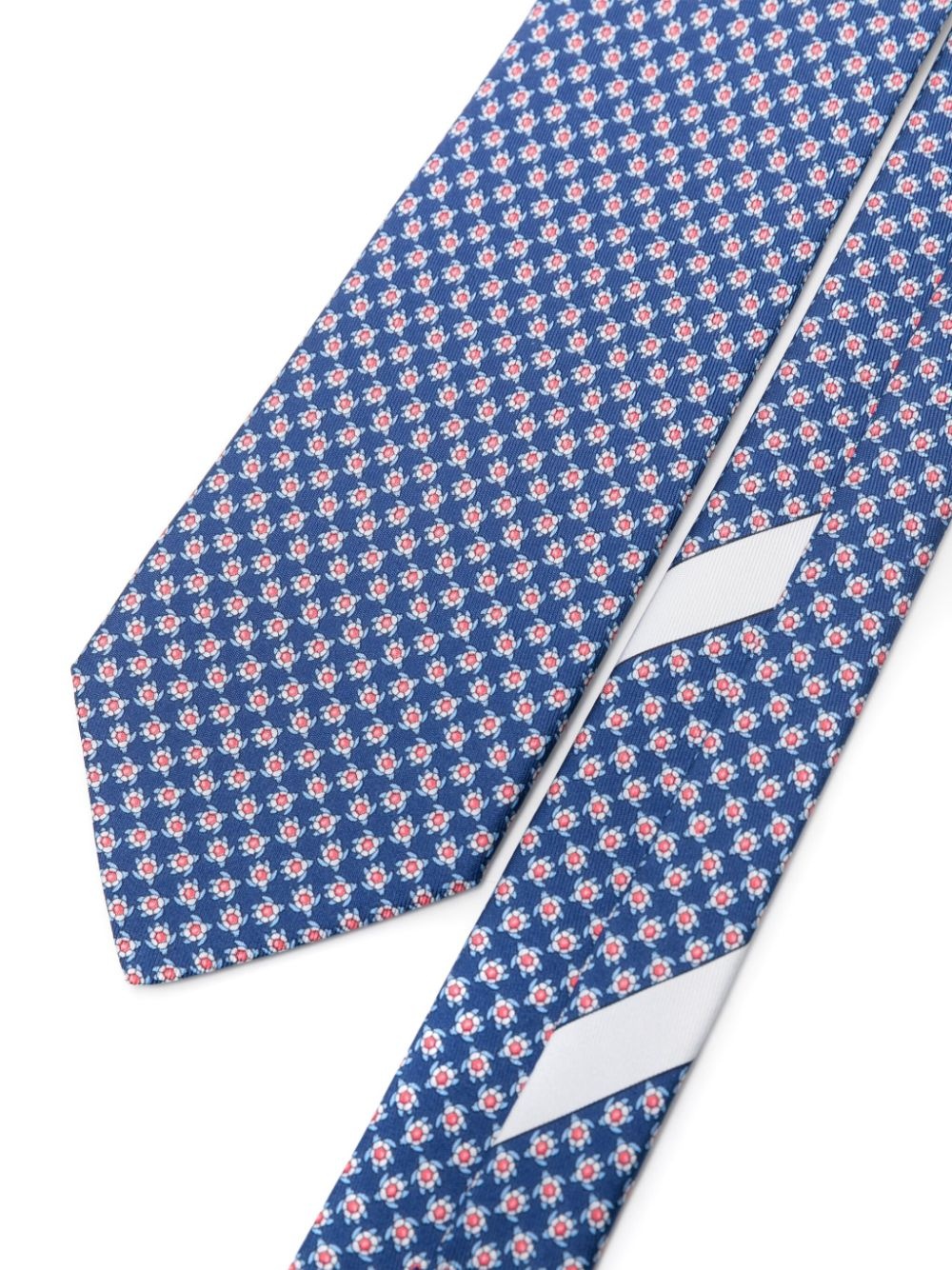 patterned-jacquard silk tie - 2