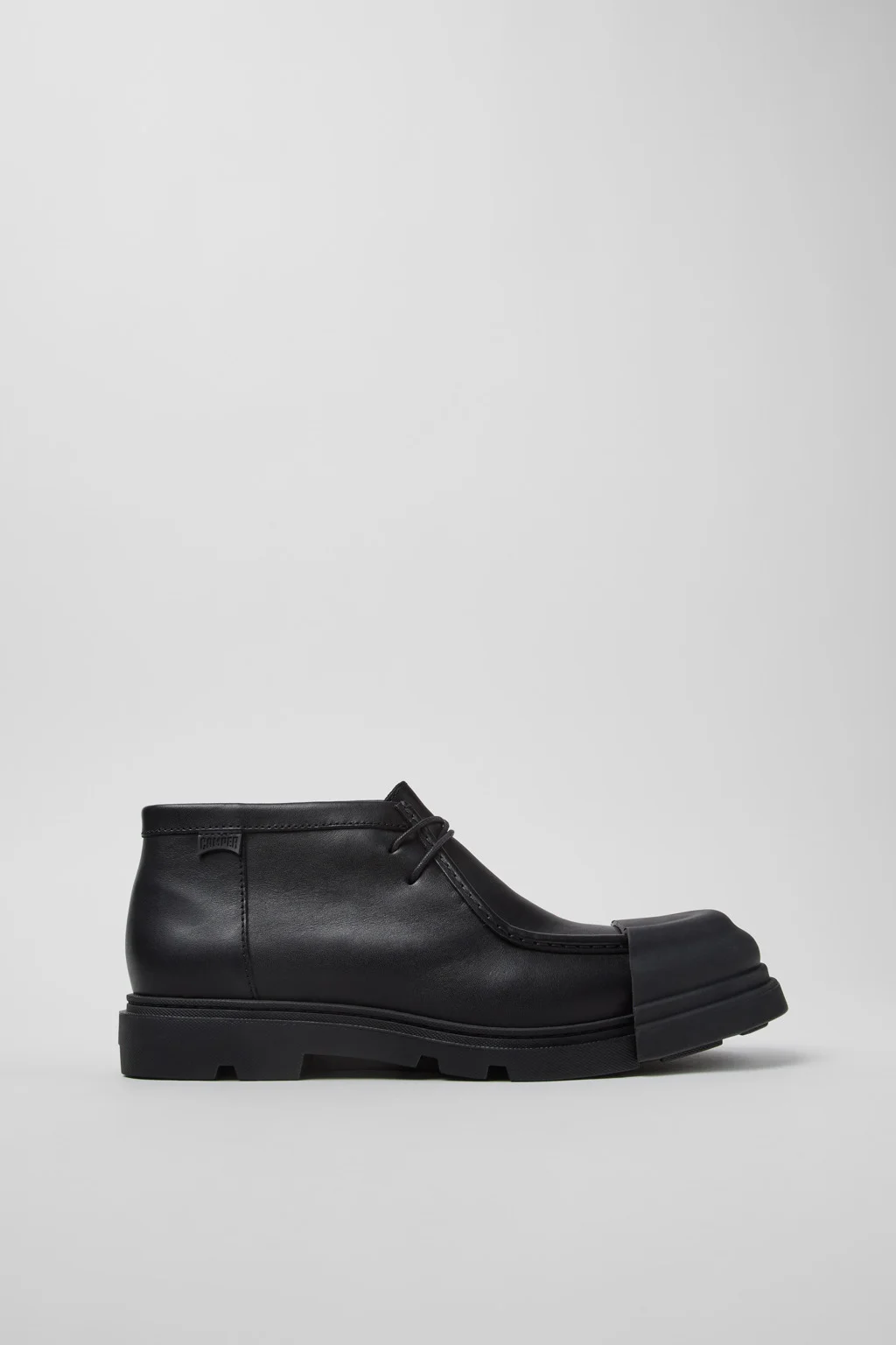 Junction Black Leather Ankle Boots for Men. - 1
