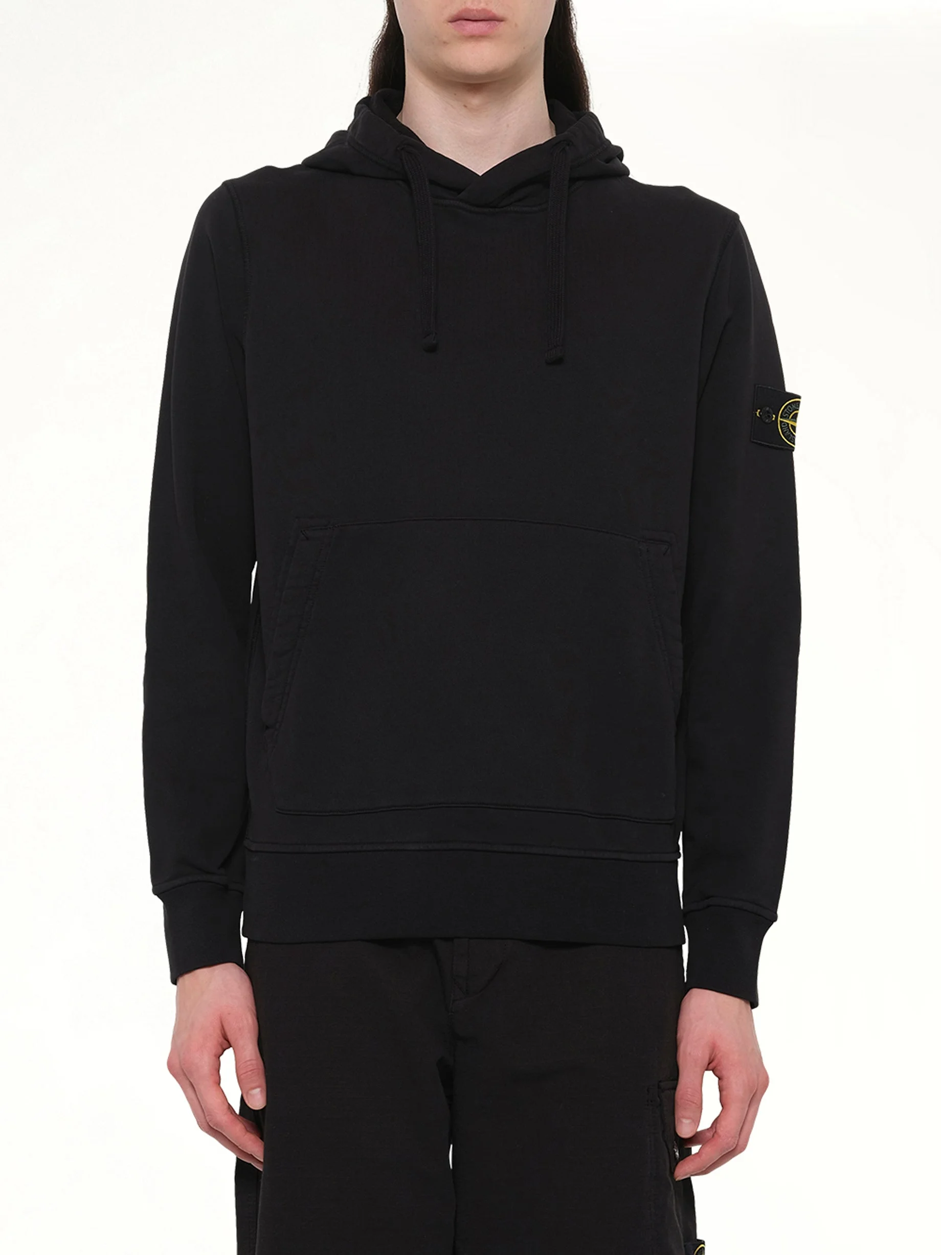6100062 Cotton Fleece Hoodie in Black - 1