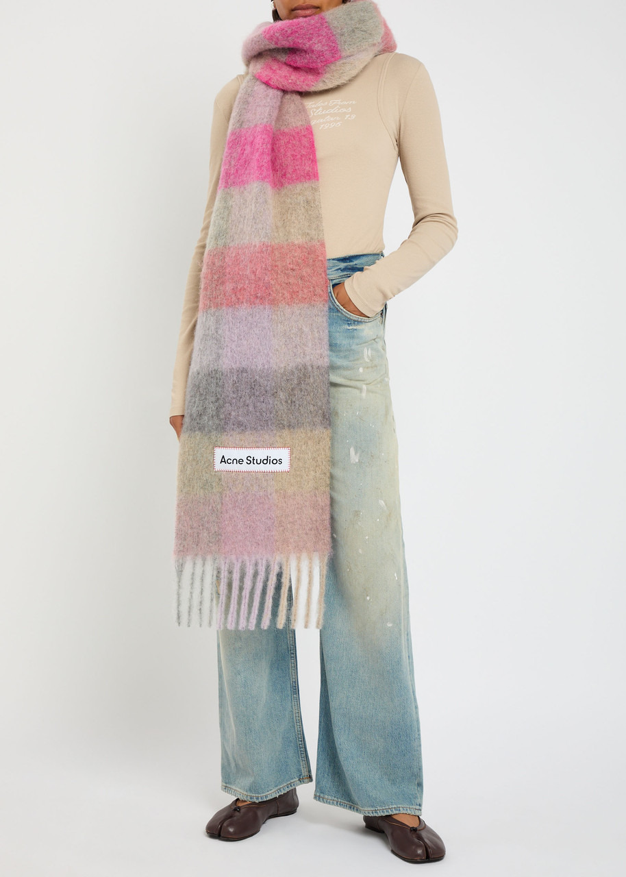 Acne Studios Vally Checked Wool-blend Scarf - 2