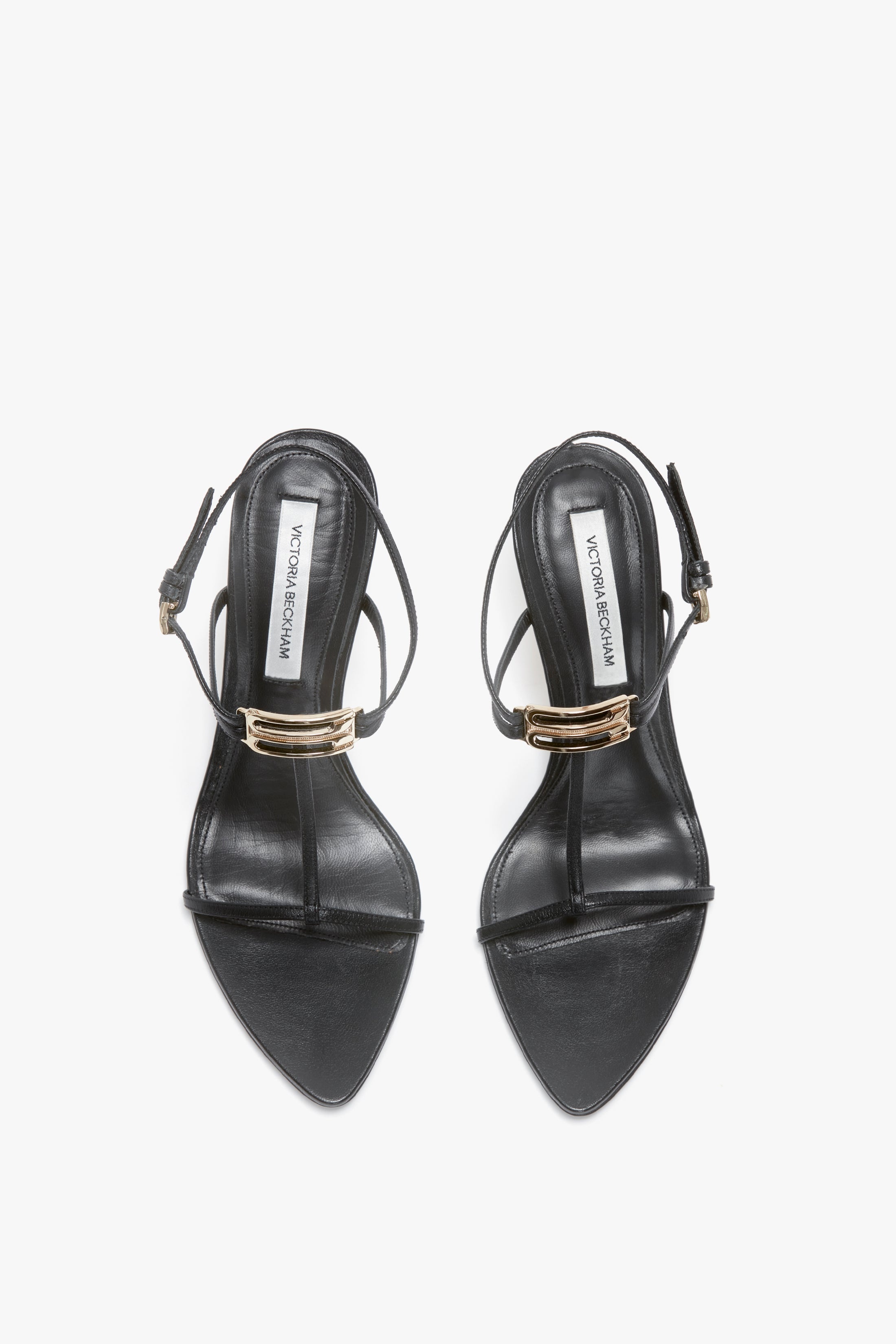 Frame Detail Sandal In Black Leather - 5