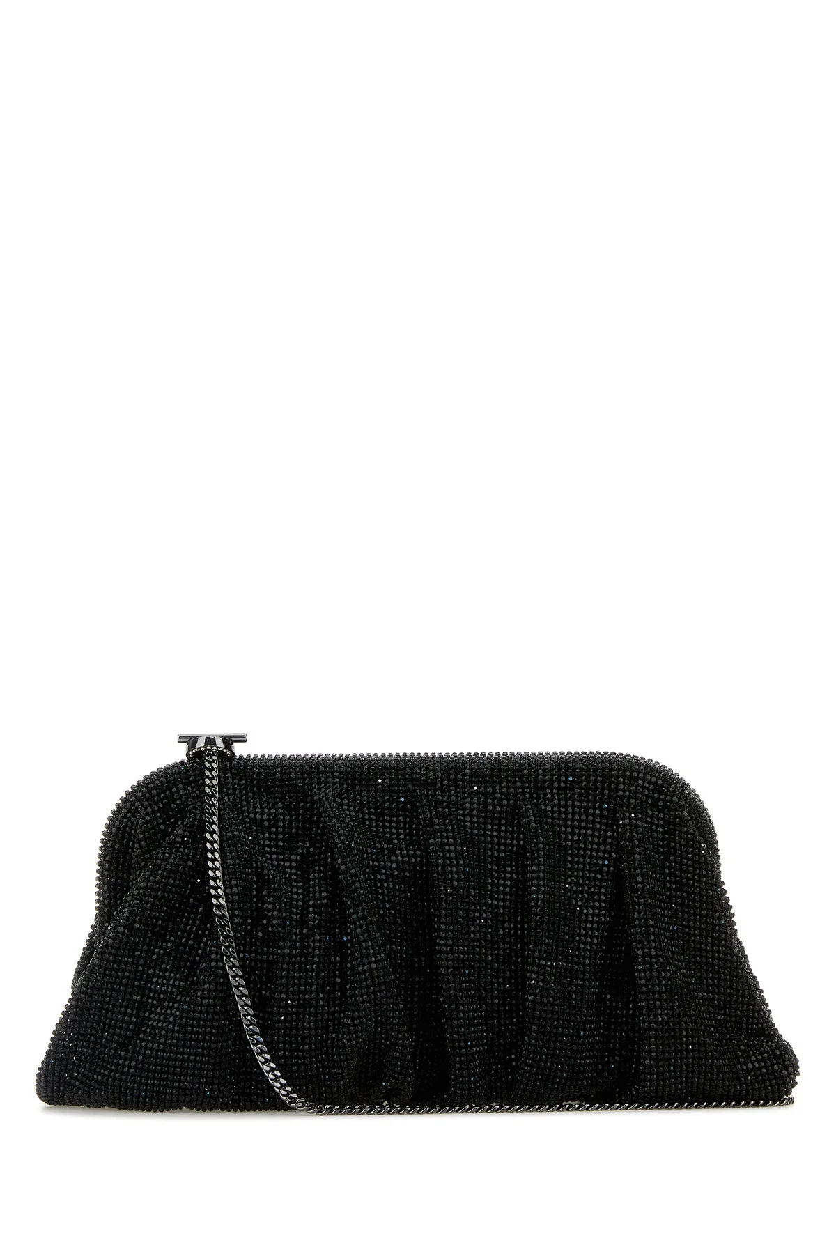 Black rhinestones knit Venus La Grande clutch - 1
