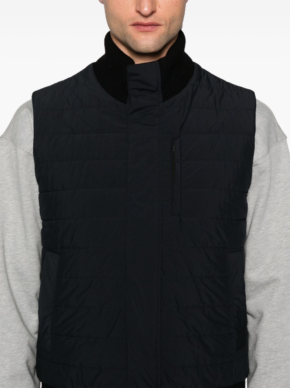 quilted zip-up gilet - 5
