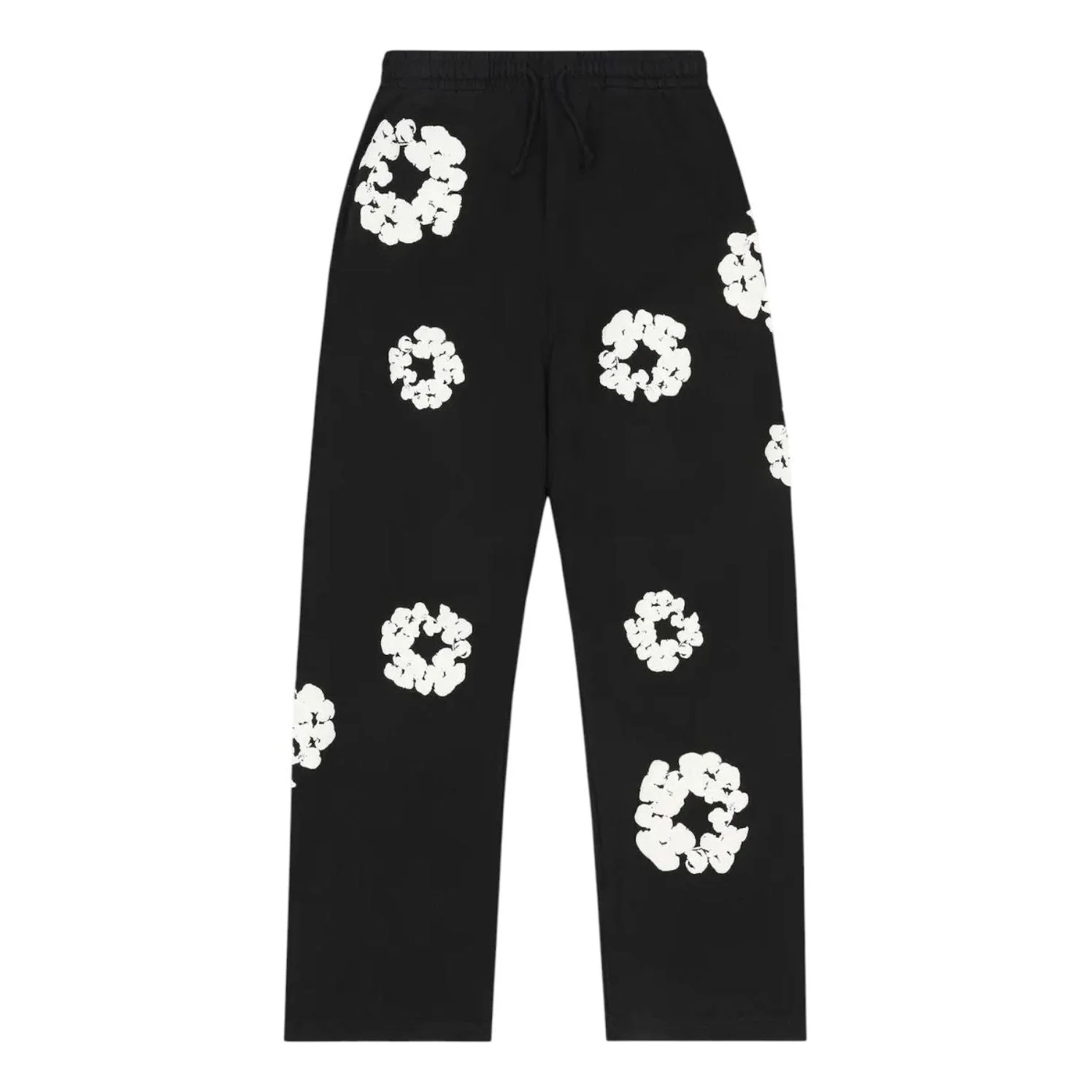 Denim Tears Cotton Wreath Baggy Sweatpants 'Black' SS25BAS11402048 - 1