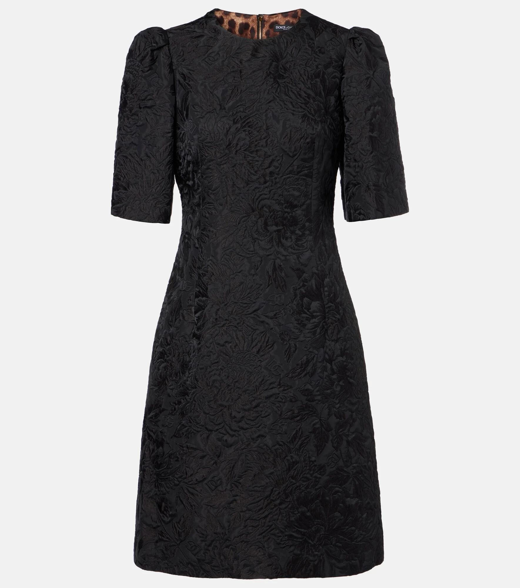 Cotton and silk-blend minidress - 1