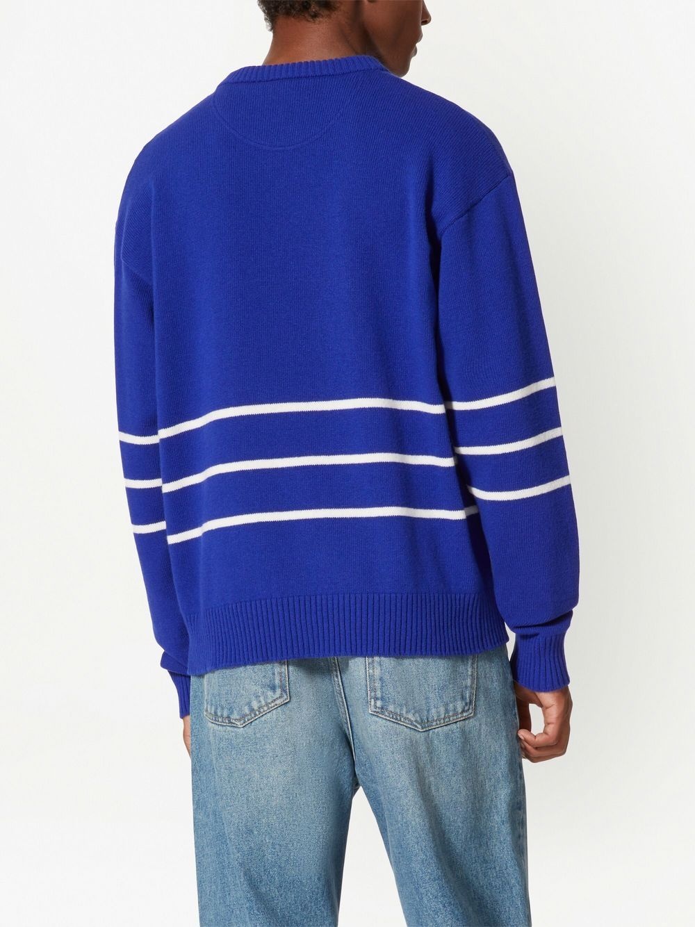 logo-intarsia crew-neck jumper - 4