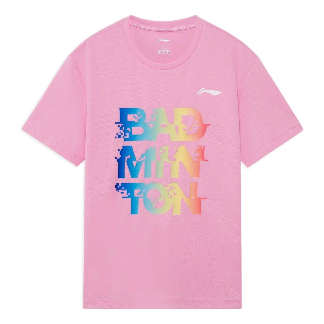 Li-Ning Graphic Quick-Drying Badminton T-shirt 'Pink' AHSS471-4 - 1