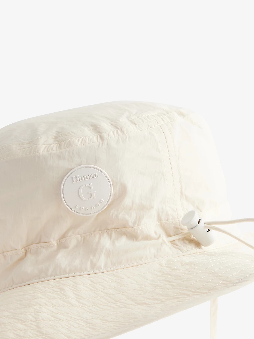 Toggle-Detail Chin-Strap Woven Bucket Hat - 2