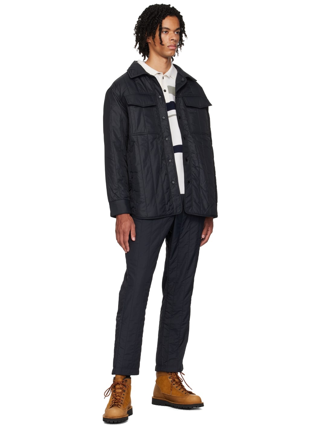 Black Carlyle Quilted Jacket - 5