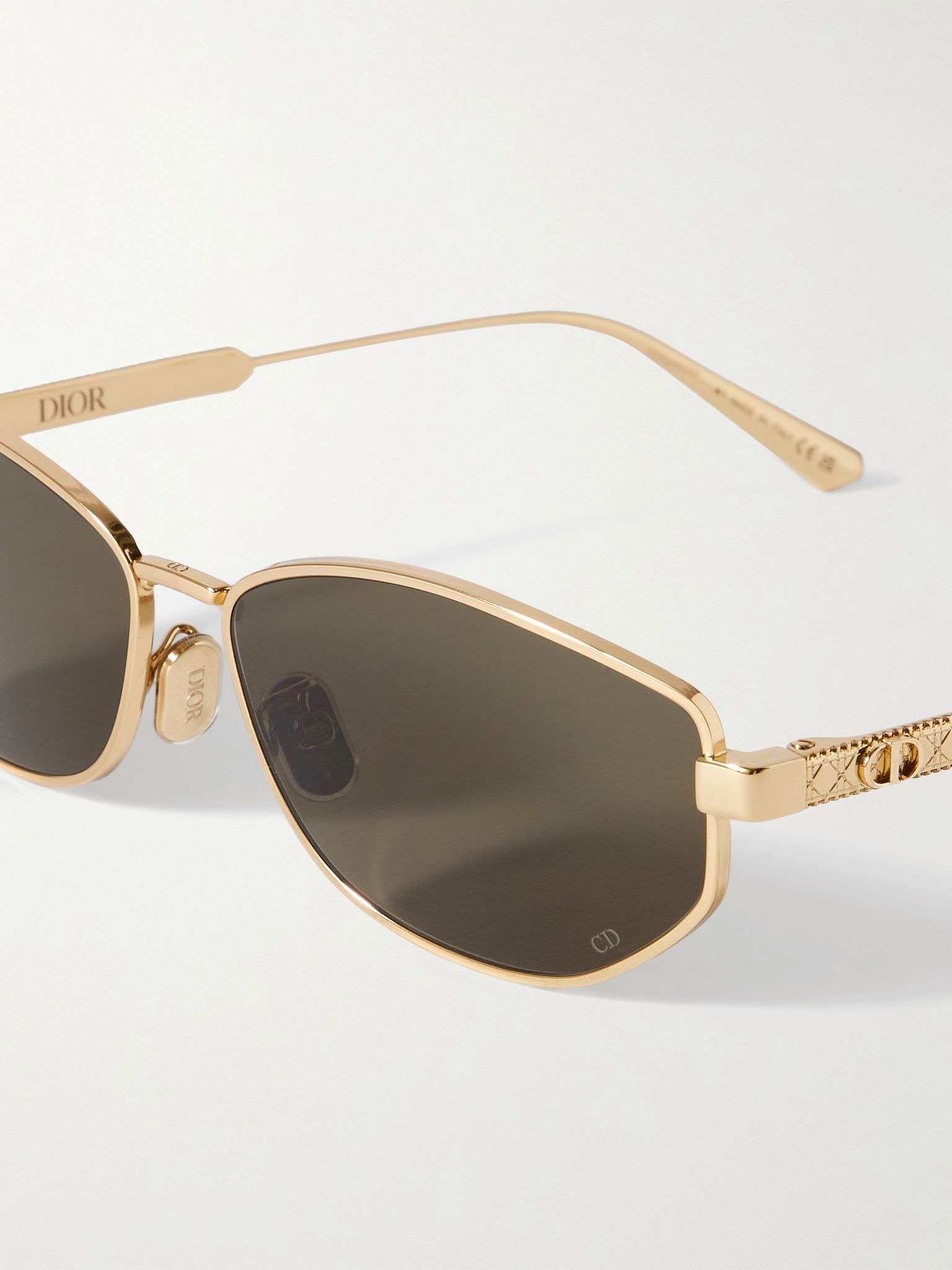 DiorCannage B1U oval-frame gold-tone sunglasses Gold - 4