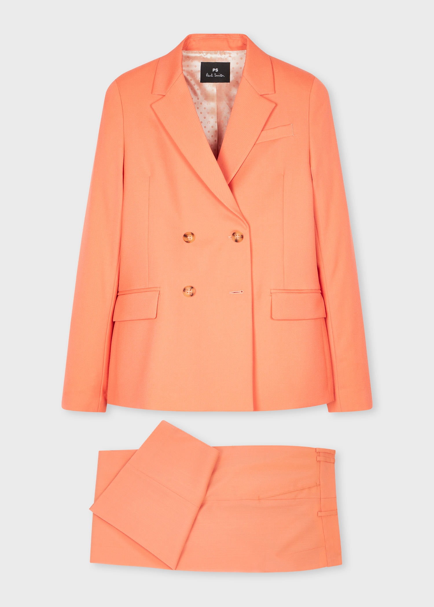 Women's Coral Wool Suit - 1