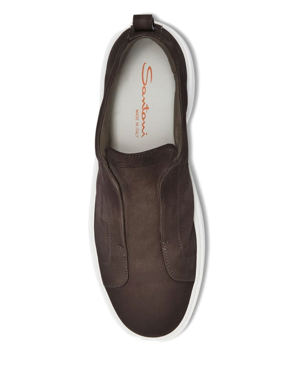 slip-on calfskin leather sneakers - 3