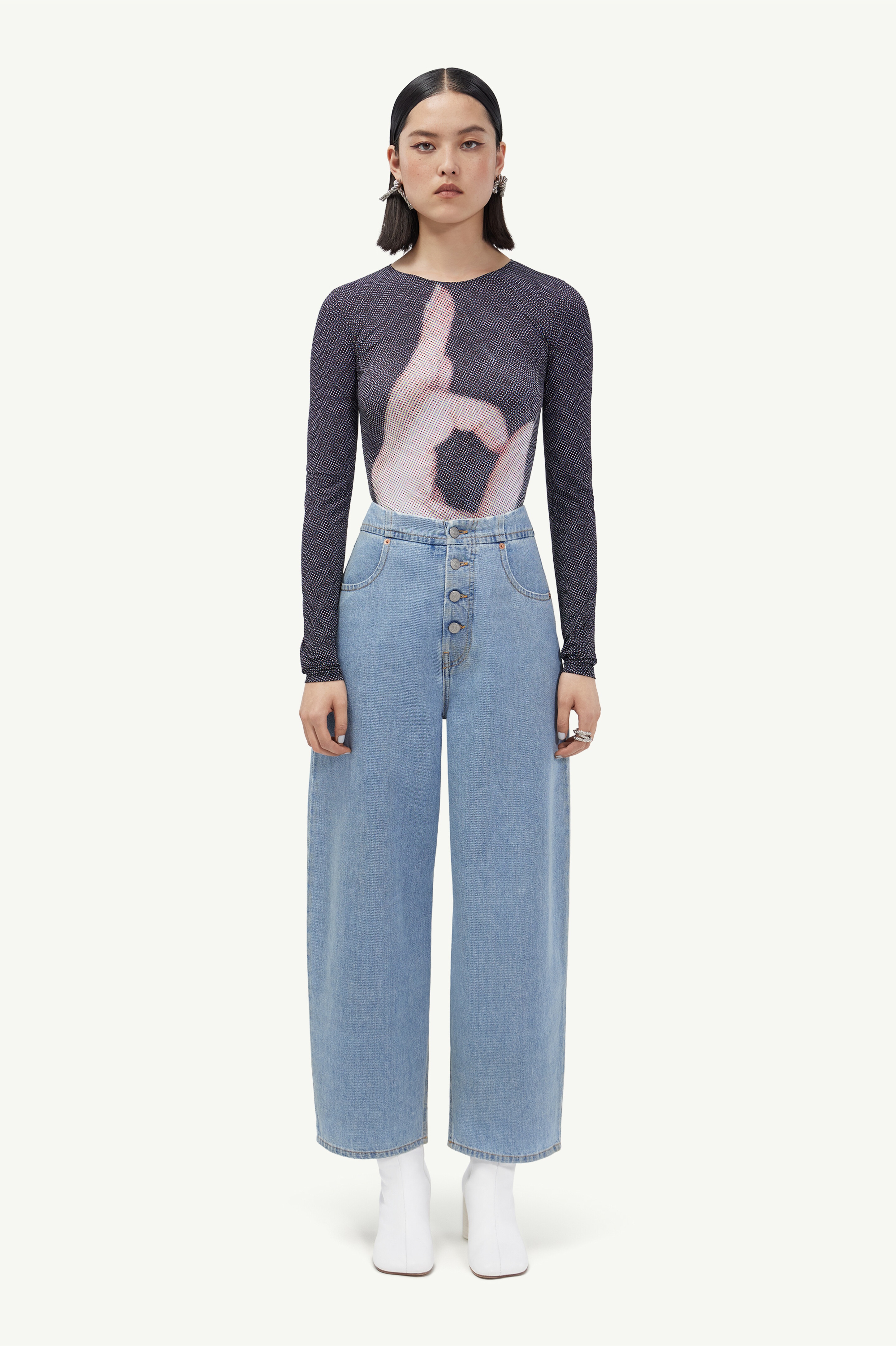 Cropped mid-rise jeans - 2