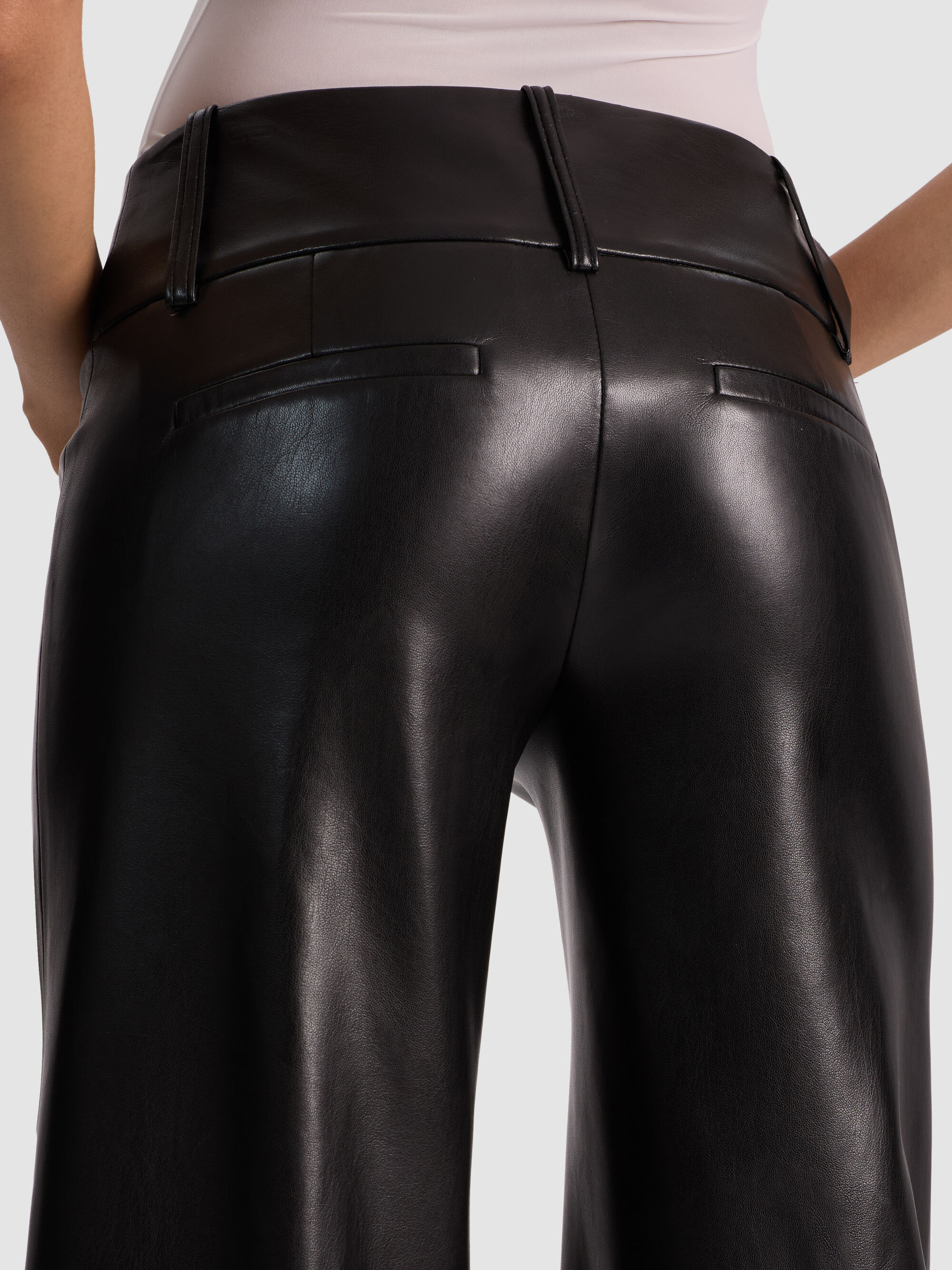 OLIVIA VEGAN WIDE LEG PANT - 5