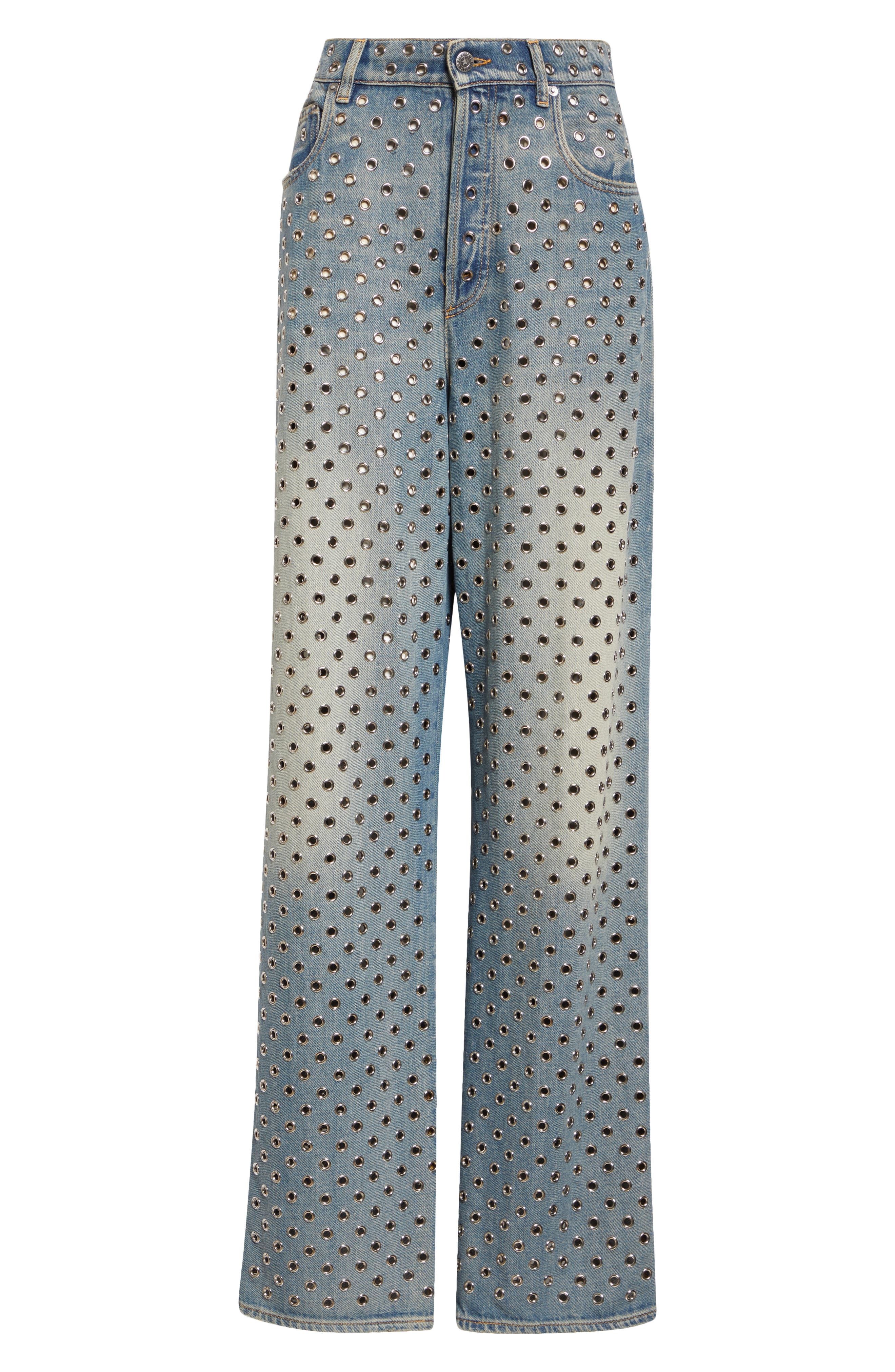 Golden Goose Allover Eyelet Jeans in Blue at Nordstrom - 6