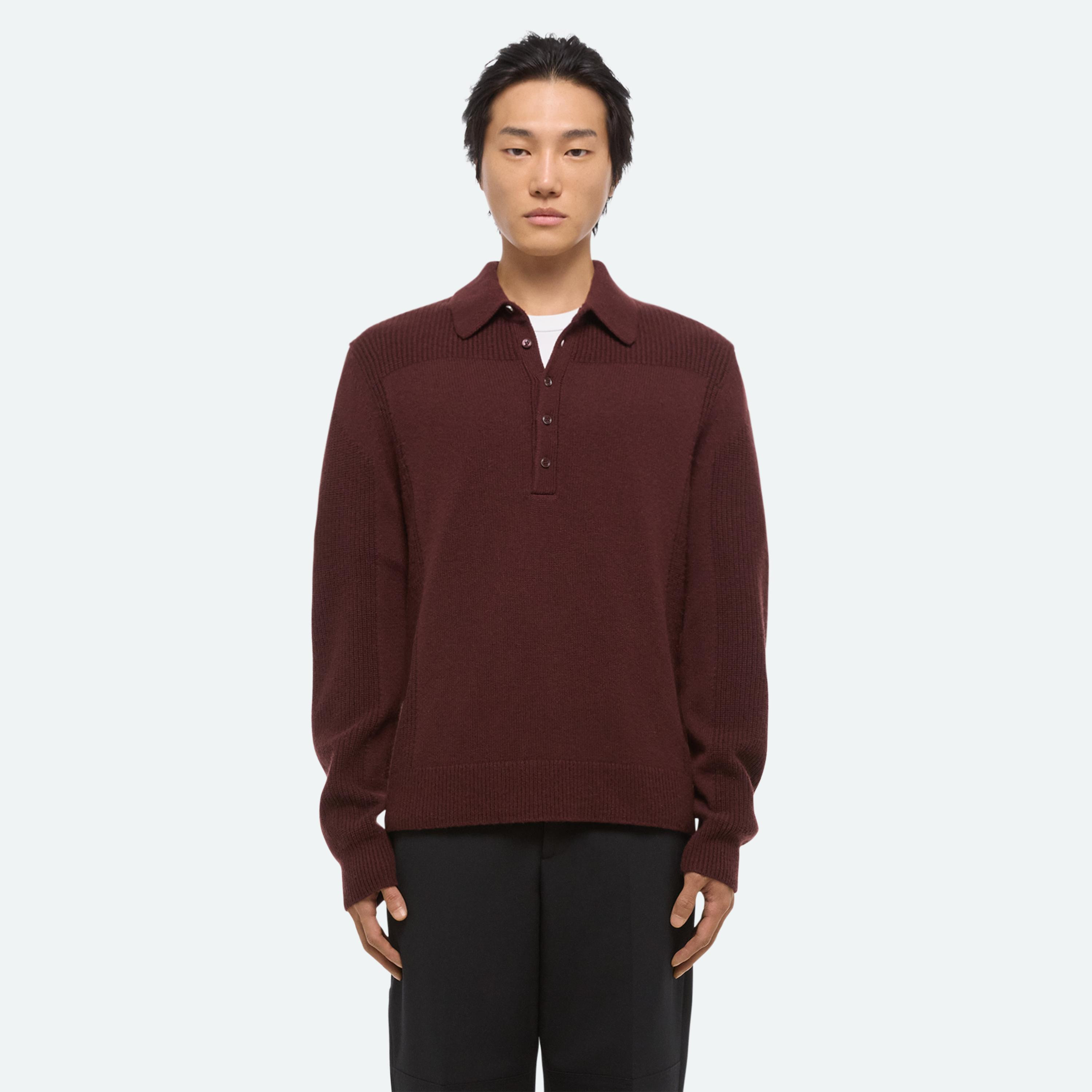BLOCK POLO SWEATER - 4