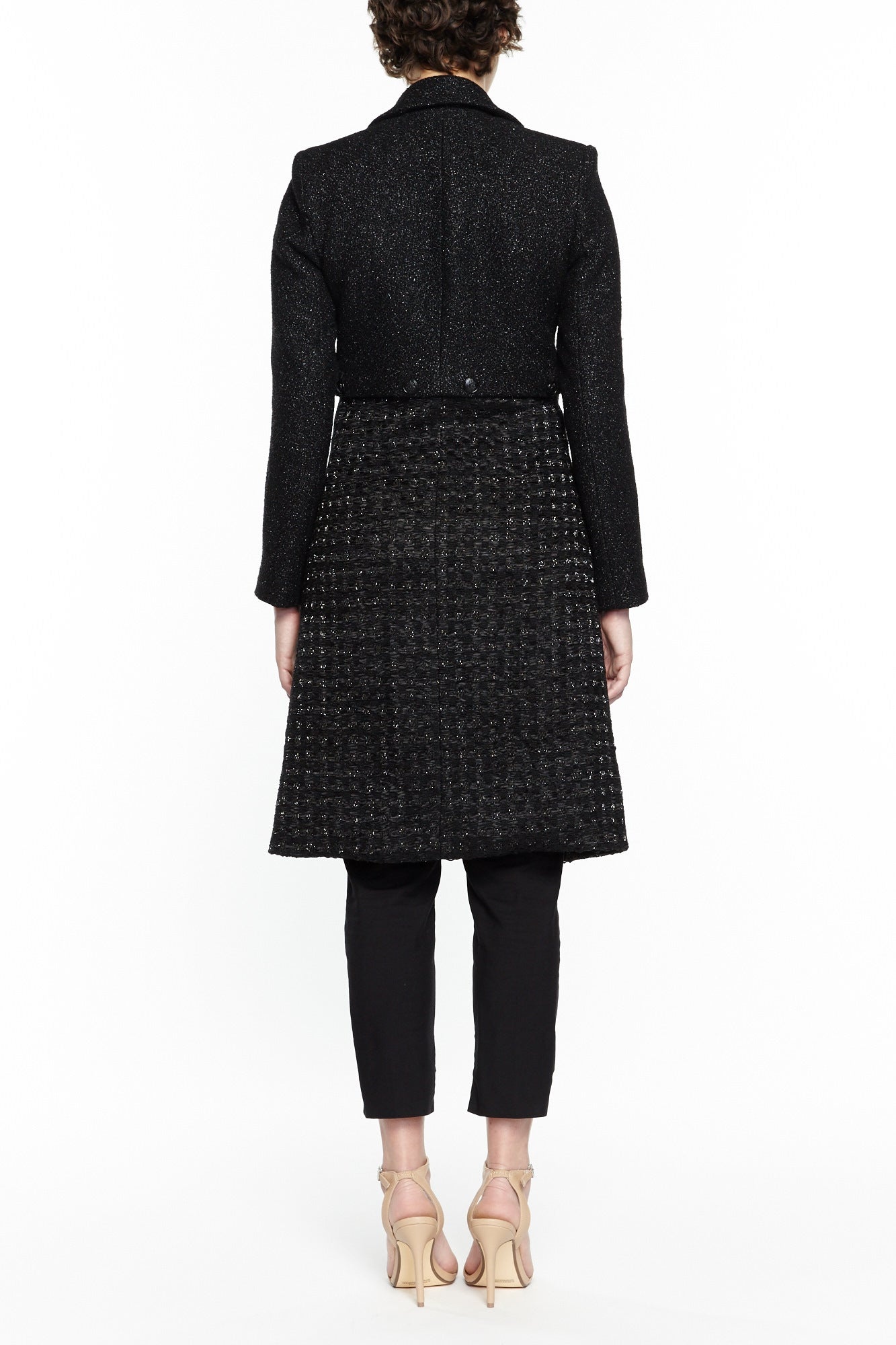 Coco Black Twill and Tweed Jacket - 3