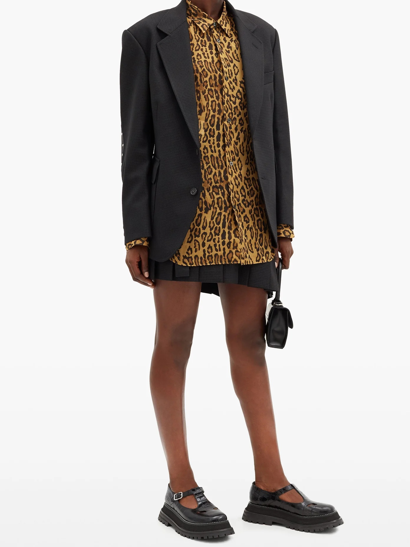 Leopard-print gauze shirt - 6