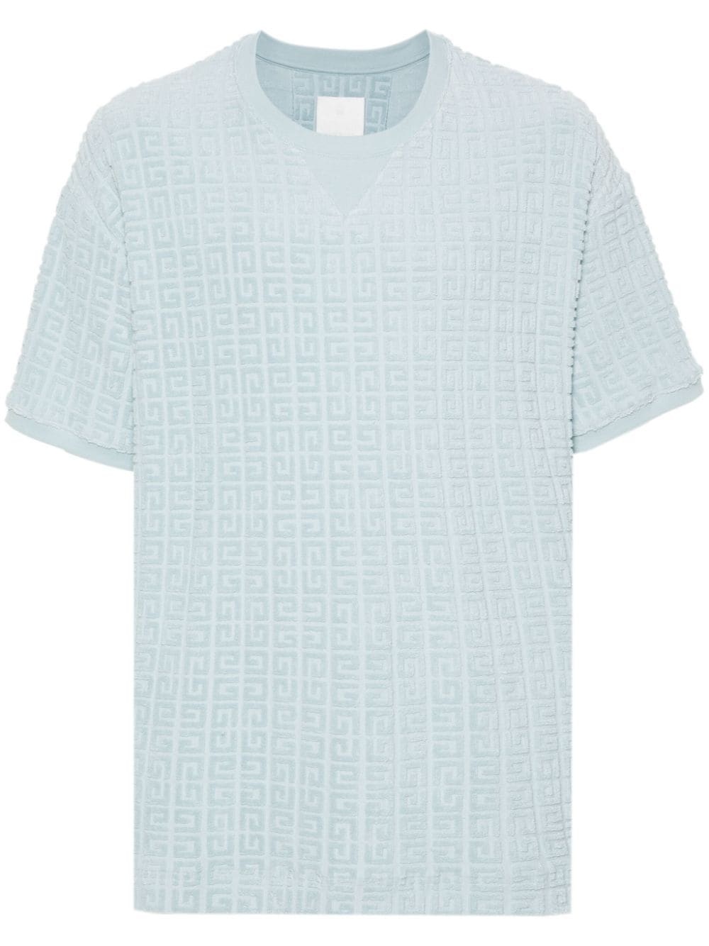 jacquard-pattern towelling-finish T-shirt - 1