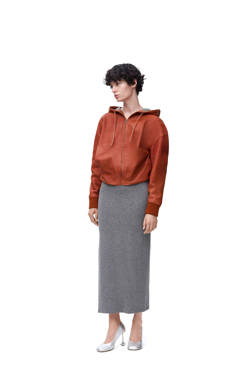 Loewe Draped hoodie in nappa lambskin outlook