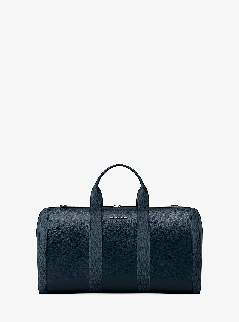 Cooper Pebbled Leather and Signature Logo Duffel Bag - 1