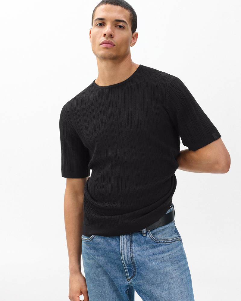 Crawford Wool-Cashmere Sweater Tee 4