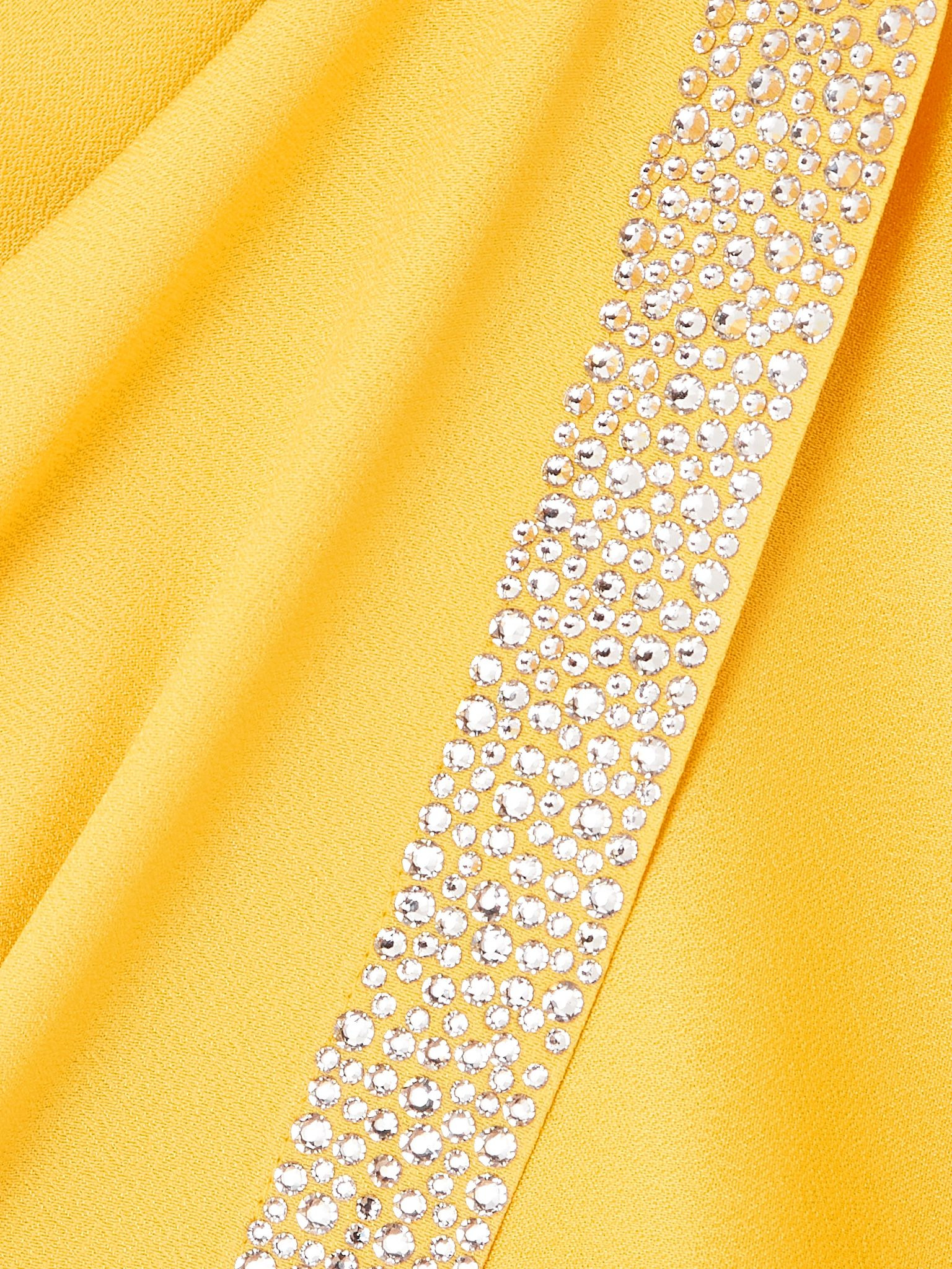 Betsy one-shoulder Swarovski crystal-embellished crepe gown Yellow - 4